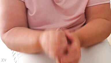 MILF handjob with cum spray on my blouse - 15 image