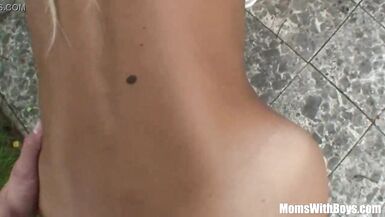 Two On One Public Fucking With Old Blonde Eva - 8 image