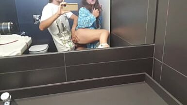 Stepmom was Fucked in the Toilet of the Shopping Center - 1 image