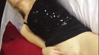 Sex after photo shoot in black mini dress with my sexy wife Alexis - 5 image