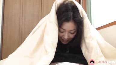 Japanese stepmon gives her son a morning blowjob - 2 image