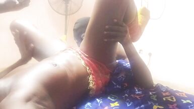 Ebony candy giving him the ride of his life,he kept moaning and spanking her ass - 13 image