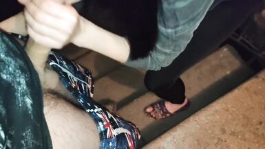 sex in the entrance to the mouth and ass in tights - 3 image