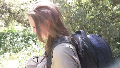 A Sexy Mature MILF Park Ranger Sucks And Fucks A Lost Hiker Till He Shoots his Load On Her Huge Tits.-Roxie the MILF Park Ranger - 9 image
