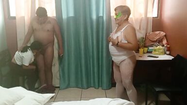 Old stepgranny Watch as her innocent stepgranddaughter sucks her stepson's cock - 2 image