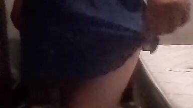 Mature stepmother trying on lingerie and sends the video to her stepson