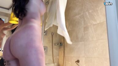 Stepson saw how his stepmother jerked off and then fucked her - 14 image
