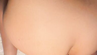 Wife fucking herself in the ass with the dildo