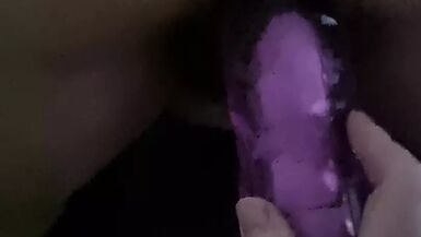 wife fucked with big pink dildo