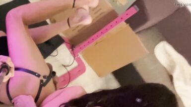 Terminator MILF Fucks Femboy's Gape Asshole with Sex Machine - 4 image