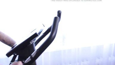 Huge Tits MILF Shione Cooper Bouncing Boobs and Bicycle - 9 image
