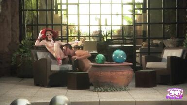A Super Good Looking Brunette Sitting by the Pool and Getting Her Cunt Penetrated - 7 image