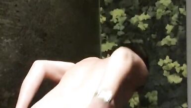Strong squirt in public camping shower - 3 image