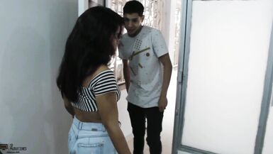 Hot stepbrothers have hardcore sex while their stepdads are away - Porn