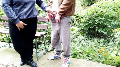 Please, mother-in-law, bend over doggy style, I want to cum on your jeans