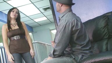 Secretary seduce to rough assfuck by stranger client directly on work - 2 image