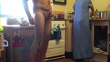 Arab milf gets big cumshot from horny masturbating stepson - 1 image
