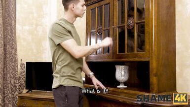 SHAME4K. Angela MILF was caught on stealing and owned by friends stepson - 4 image