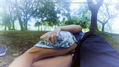 She was fucked in the ass in the park and left with sperm in her anus.. - 8 image