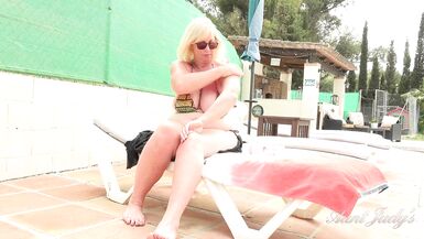 AuntJudys - Busty Mature BBW MILF Melody Gets Some Sun - 5 image