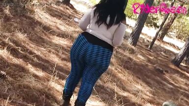 Sexy bbw Milf walking nude public Outdoors - 9 image