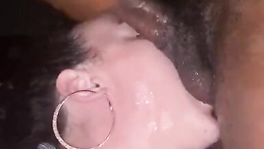 Throat Load- Neighbor’s Wife Sneaks out to Swallow BBC