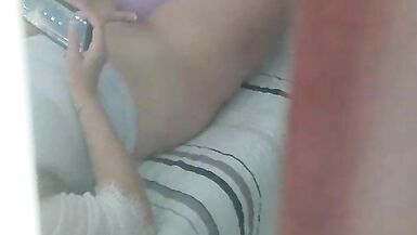 Stepson enters my room, catches me masturbating and fills me with milk - 2 image