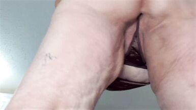 Big booty BBW Pawg mature granny in mini dress showing dripping wet pussy close up - 12 image