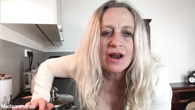 Hot fisting experience in the kitchen in private