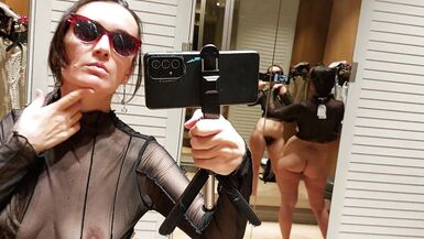 Milf hairy pussy, hairy ass, big tits, big nipples. Hot mom tries on clothes, pussy, big tits, big nipples. - 4 image