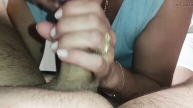 Slut Wife Blows Husbands Friend with Cum in Mouth While Husband at Work - 7 image
