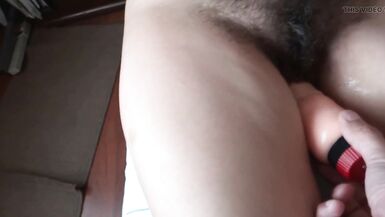 My brother-in-law puts a huge dildo in me and I ask him to put his big cock in me instead - 8 image