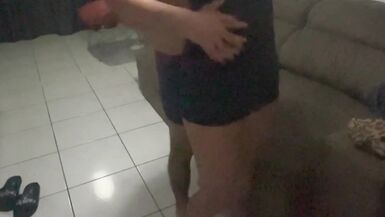 Cuckold Husband, Friends, and Football, Husband's Husband Fucked Me Without a Condom in Our Living Room