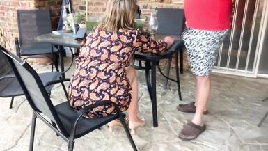 Cheating Wife Sucking Cock Outdoor Blowjob - 2 image