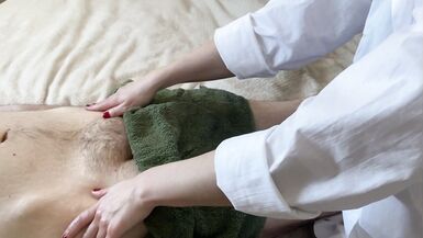 Massage ended with a Happy Ending with CUM on the stomach - 7 image