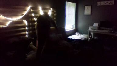 Cheating housewife invite boyfriend over when husband leaves for work and fucks him in her wedding vale - 1 image
