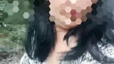 Sexy girl walks without panties and flashes her tits - 14 image