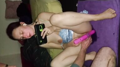 I put the vibrator in my clitoris and I have an orgasm then he puts his dick in my mouth and floods me with sperm - 6 image