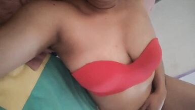 MY SLUT STEPMOTHER IN LINGERIE MASSAGING HER BIG TITS AND TRIES TO PUT HER FINGERS IN HER TIGHT PUSSY - 2 image