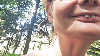 Mature Milf Looking for a stranger in the woods to suck and jerk him off thoroughly until he cums in my mouth - 6 image