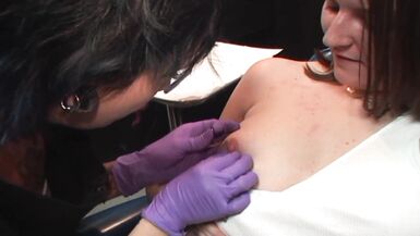 Tattoo Shop Orgy Night-Tits pierced-Pubes inked-MILFs fucked-Lesbos licked - 14 image
