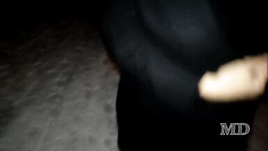 I picked up a beautiful prostitute with big tits on the street in winter. BDSM - 7 image