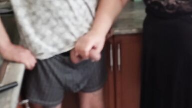 Mother-in-law jerks off to a cumshot before lunch - 11 image