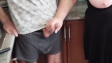 Mother-in-law jerks off to a cumshot before lunch - 13 image
