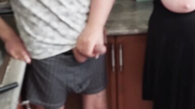 Mother-in-law jerks off to a cumshot before lunch - 15 image