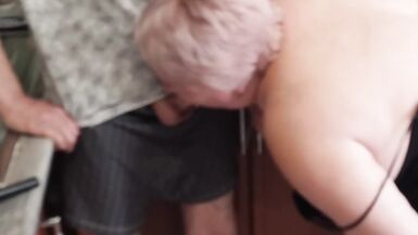 Mother-in-law jerks off to a cumshot before lunch - 8 image