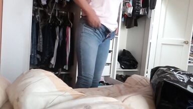 Stepson shows me his erect cock while I get dressed and gives me a big cumshot in my ass - 3 image