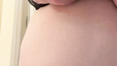 Pregnant MILF Using Nipple Suckers on Clit too  - 5 image