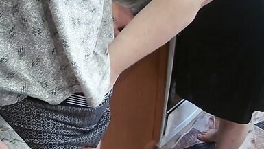 neighbor jerks off to a cumshot before lunch - 2 image