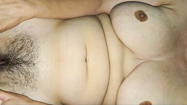 Soaking wet panties while he spanks me before he fucks me till I squirts and cums hands free on my hairy pussy